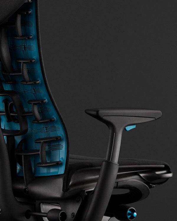 Close up shot of the Embody Gaming Chair
