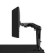 Dark grey Ollin Monitor Arm shown from the side.